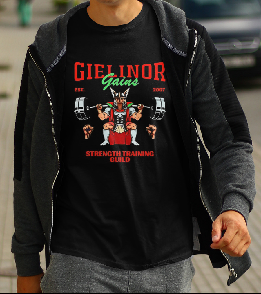 Gielinor Gains Strength Training Guild Fitness Warrior T-Shirt
