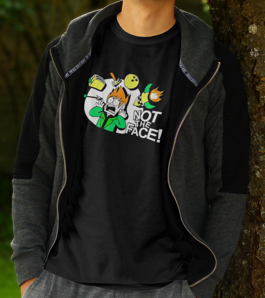 Eddsworld Not The Face Cartoon Humor Expression Colorful Characters T-Shirt