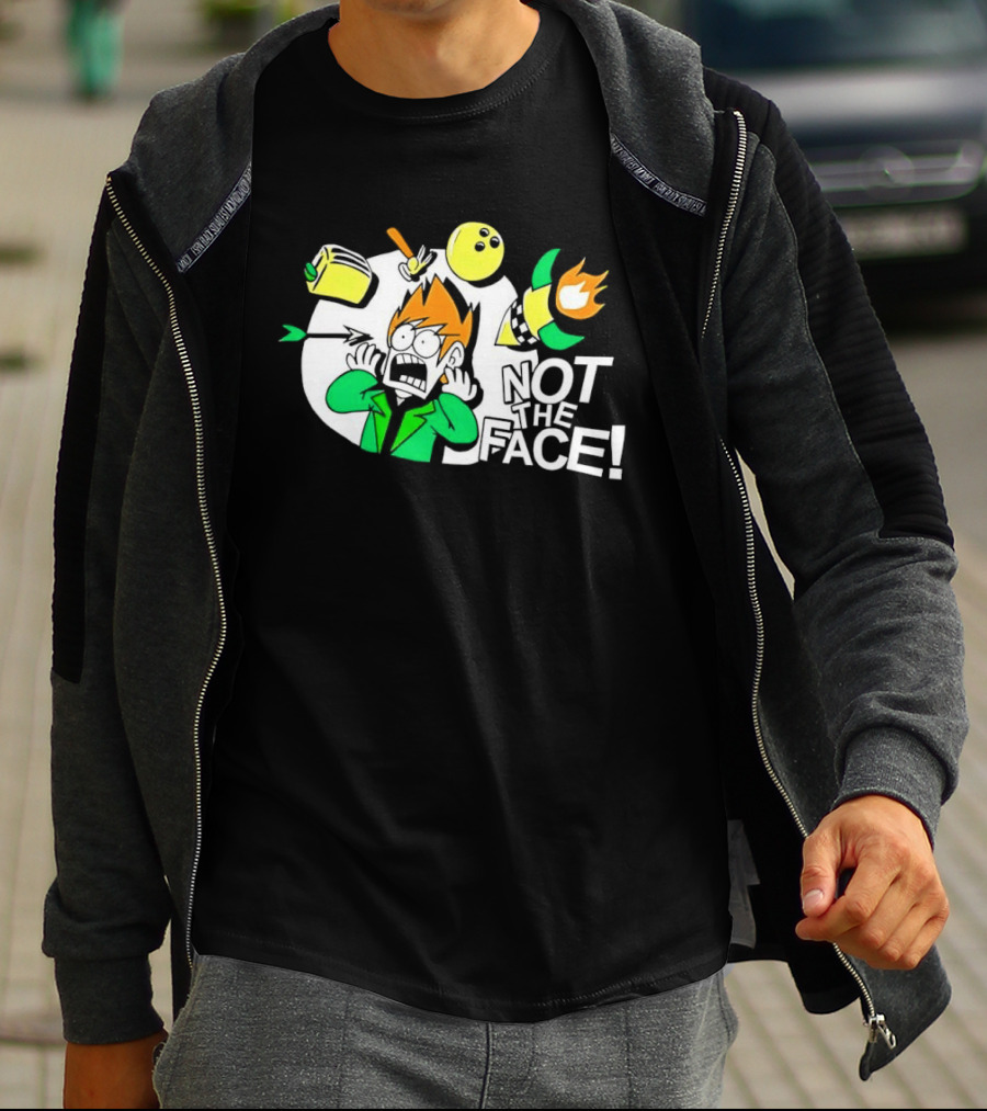 Eddsworld Not The Face Cartoon Humor Expression Colorful Characters T-Shirt