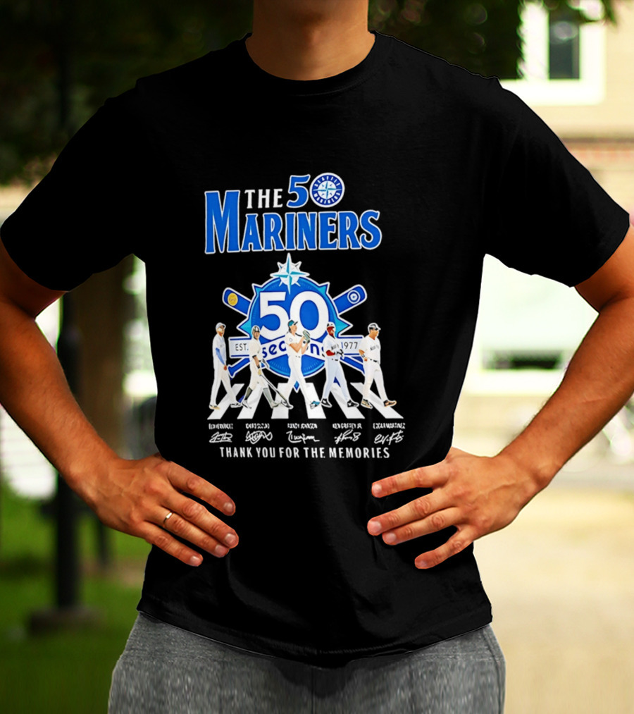 50 Seasons Seattle Mariners Thank You For The Memories 1977 2027 T-Shirt