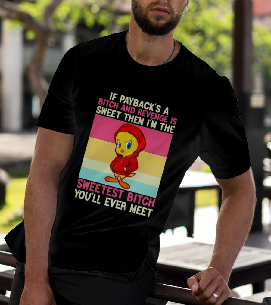 Tweety Bird If Payback's A Bitch And Revenge Is Sweet Then I'm The Sweetest Bitch You'll Ever Meet T-Shirt
