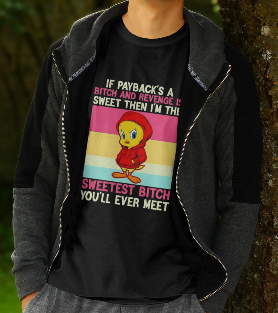 Tweety Bird If Payback's A Bitch And Revenge Is Sweet Then I'm The Sweetest Bitch You'll Ever Meet T-Shirt