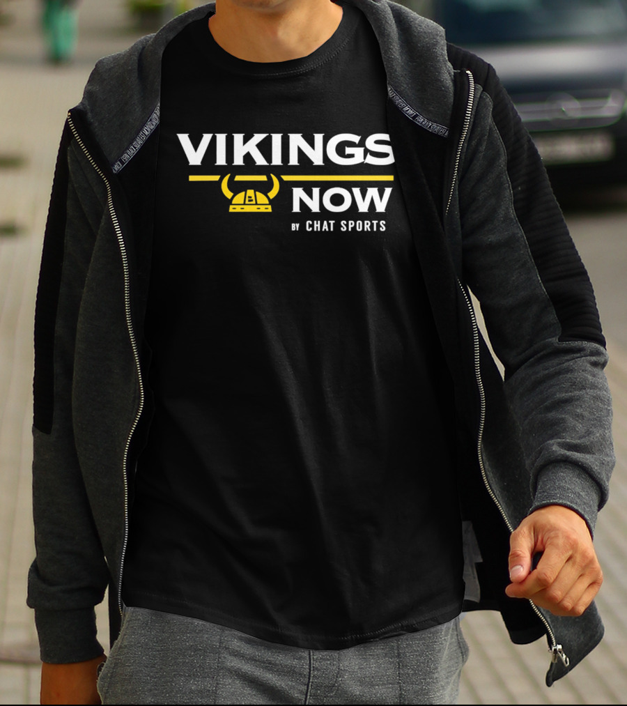 Vikings Now Chat Sports Minnesota Vikings Horns Helmets T-Shirt