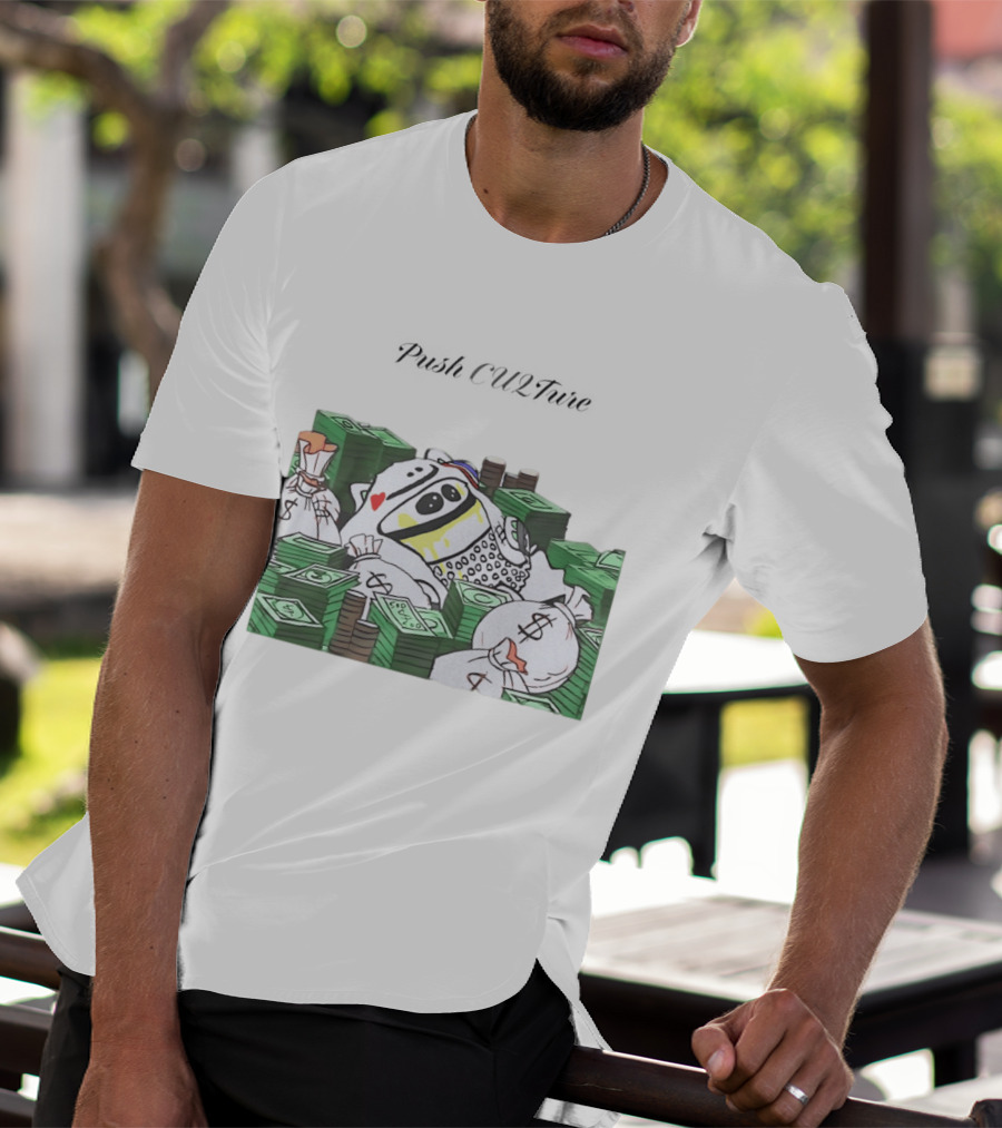 Push CU2Ture Among Us Character Surrounded By Money And Stacks T-Shirt