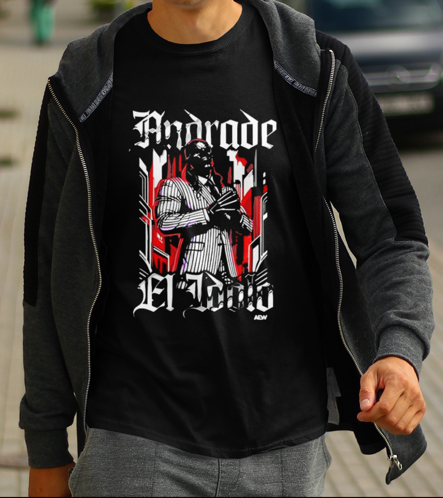 Andrade El Idolo In Striking Red And White Suit Series T-Shirt