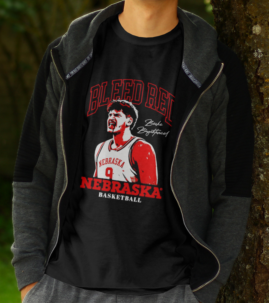 Bleed Red Berke Buyuktuncel Nebraska Basketball T-Shirt