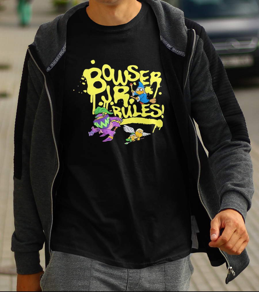 Bowser Jr Kamek And Paratroopa Bowser Jr Rules Mario Gaming Characters T-Shirt