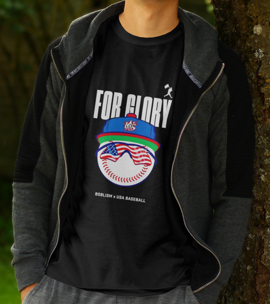 FOR GLORY Baseballism X USA Baseball American Flag Cap Sunglasses Baseball T-Shirt