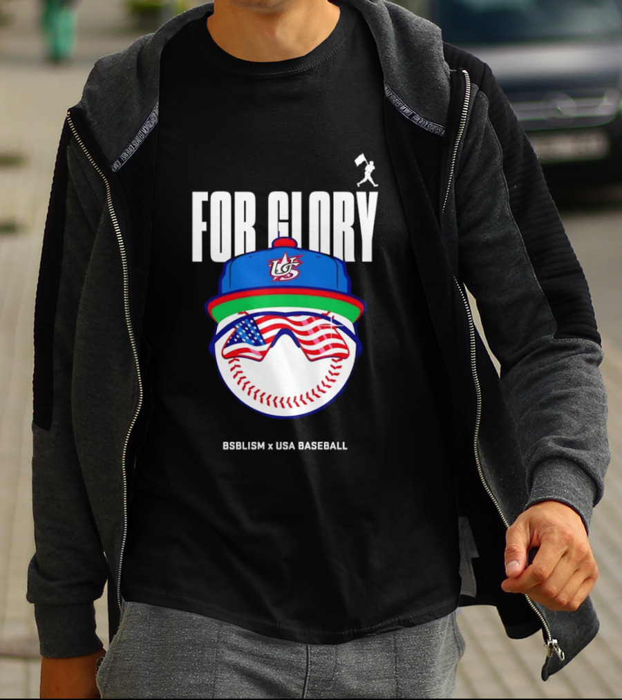 FOR GLORY Baseballism X USA Baseball American Flag Cap Sunglasses Baseball T-Shirt