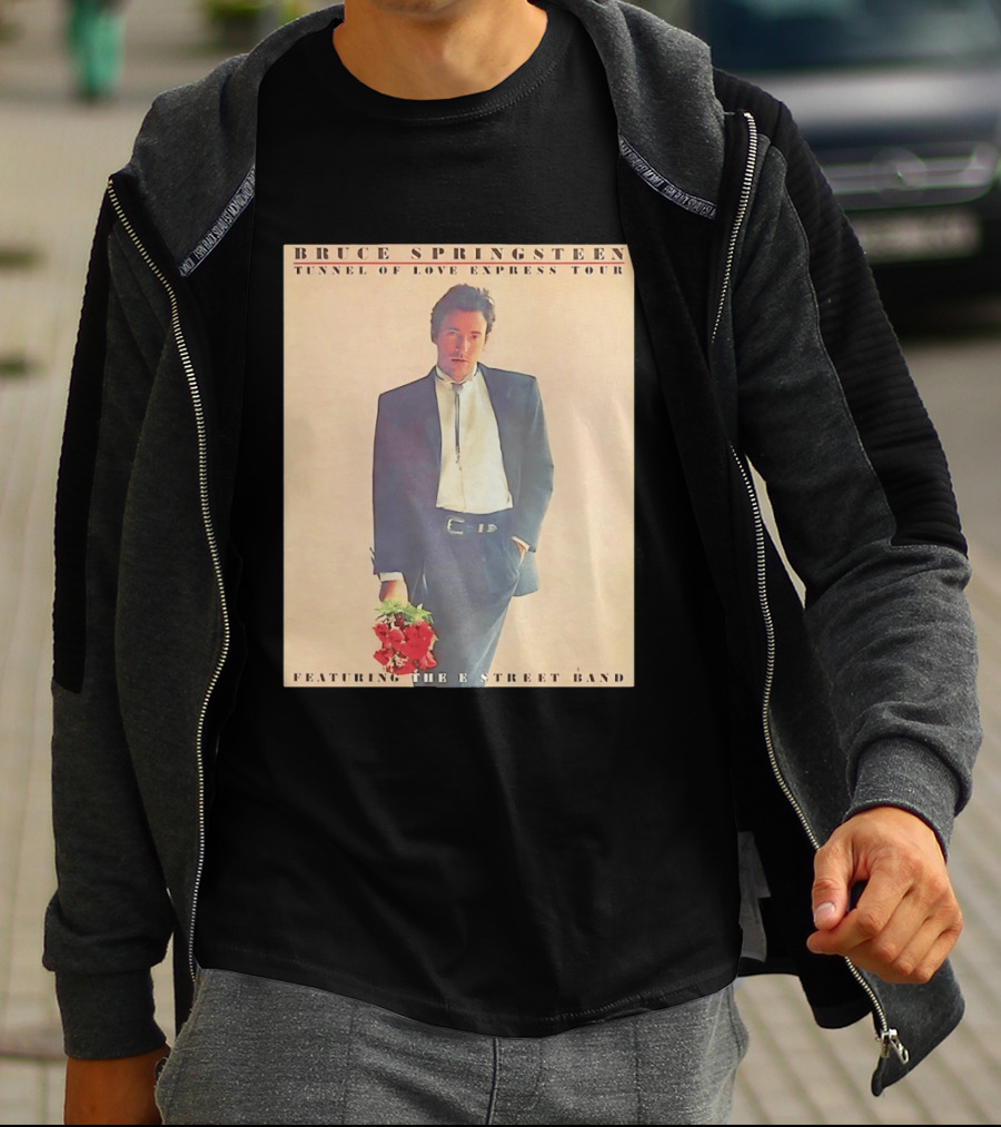 Bruce Springsteen Tunnel Of Love Express Tour Featuring The E Street Band 80s Vintage Rock Music Memorabilia T-Shirt
