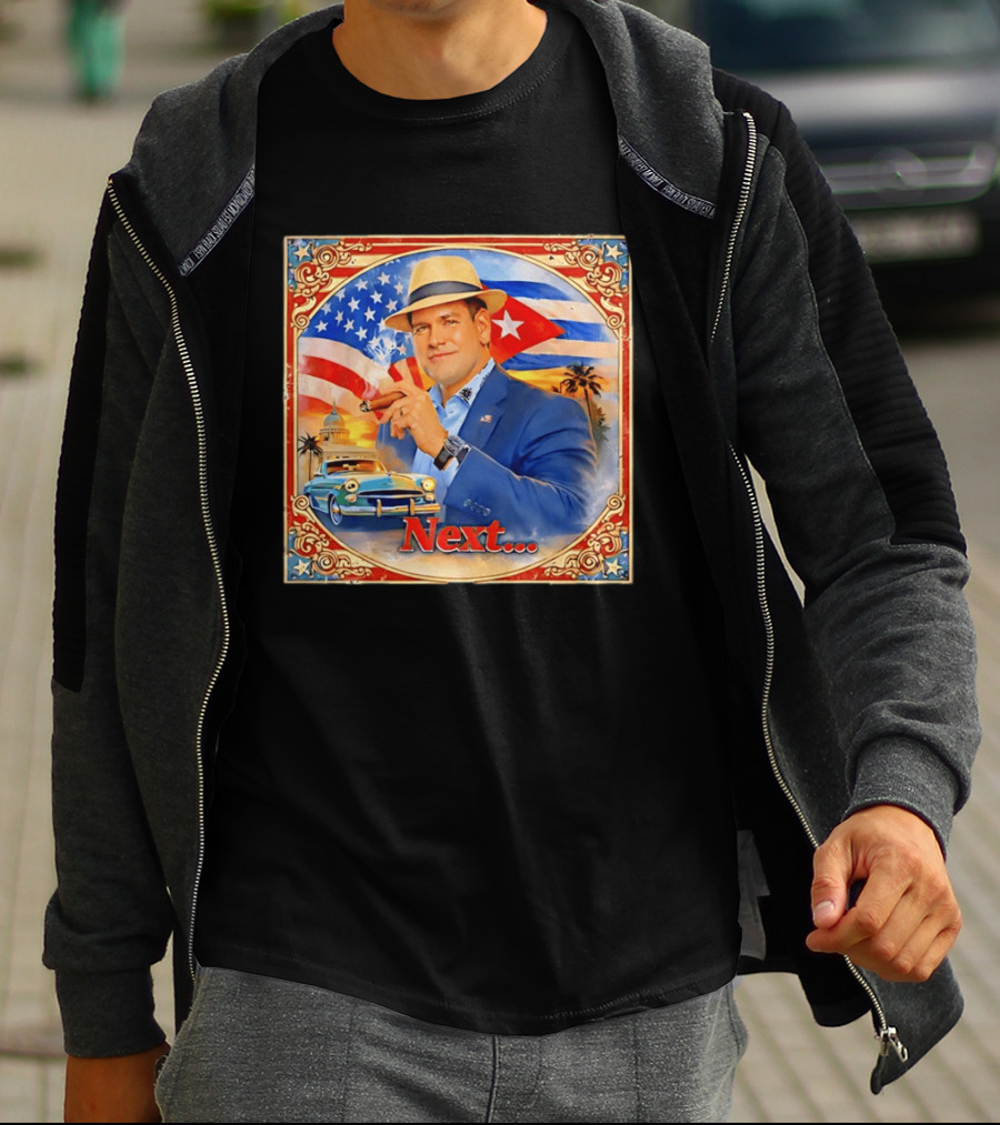 Next USA Cuban Cigar American Flag Man T-Shirt