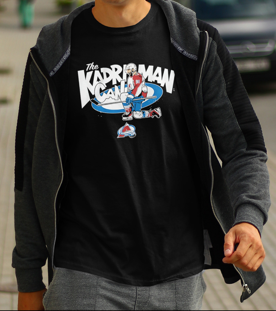 Colorado Avalanche The Kadri Man Can 91 Cartoon T-Shirt