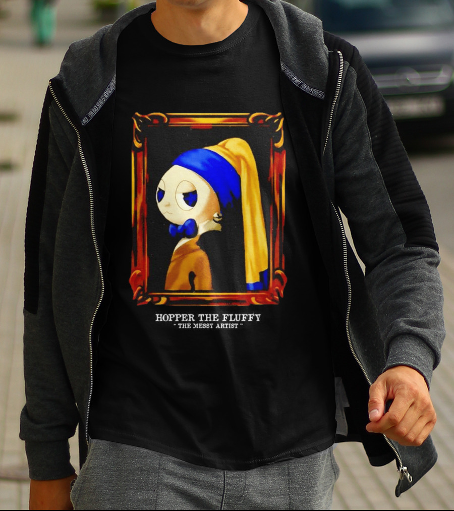 Hopper The Fluffy With A Pearl Earring Classic Masterpiece T-Shirt