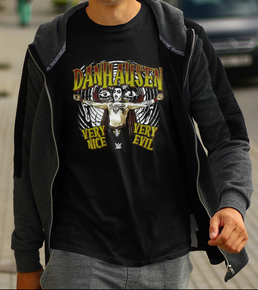 Danhausen WWE Very Nice Very Evil Hypnosis Yellow Red T-Shirt