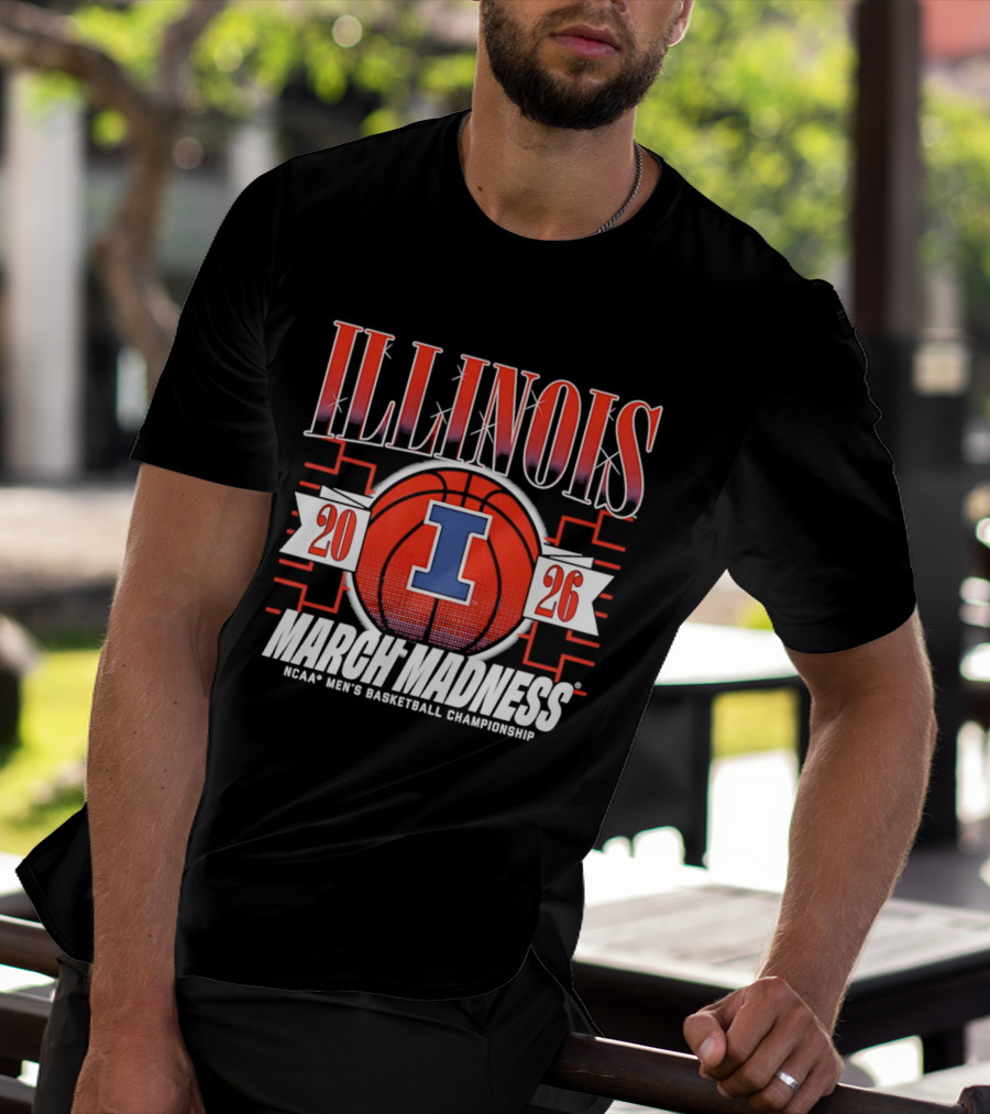 Illinois Fighting Illini 2026 NCAA Men's Basketball March Madness Championship T-Shirt