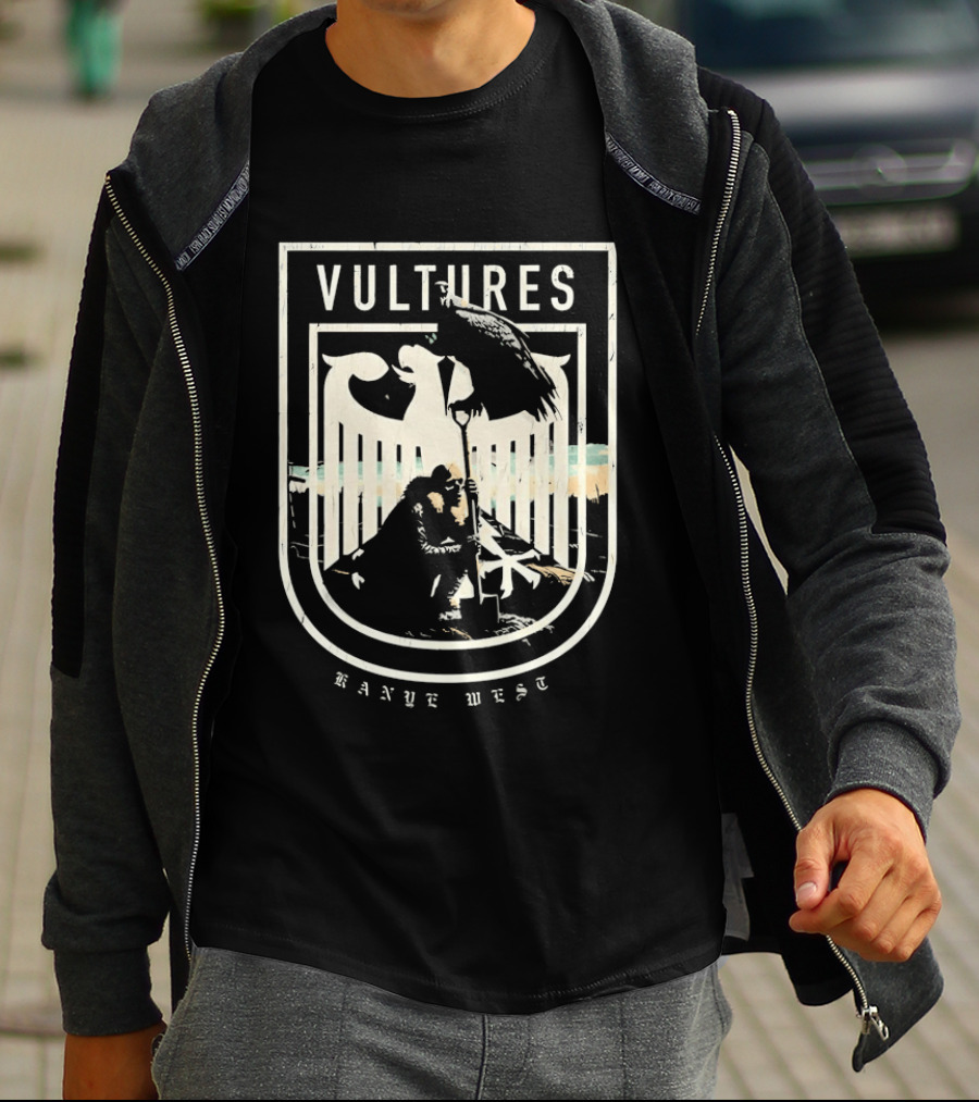Vultures Kanye West Shield With Vultures And Embrace T-Shirt