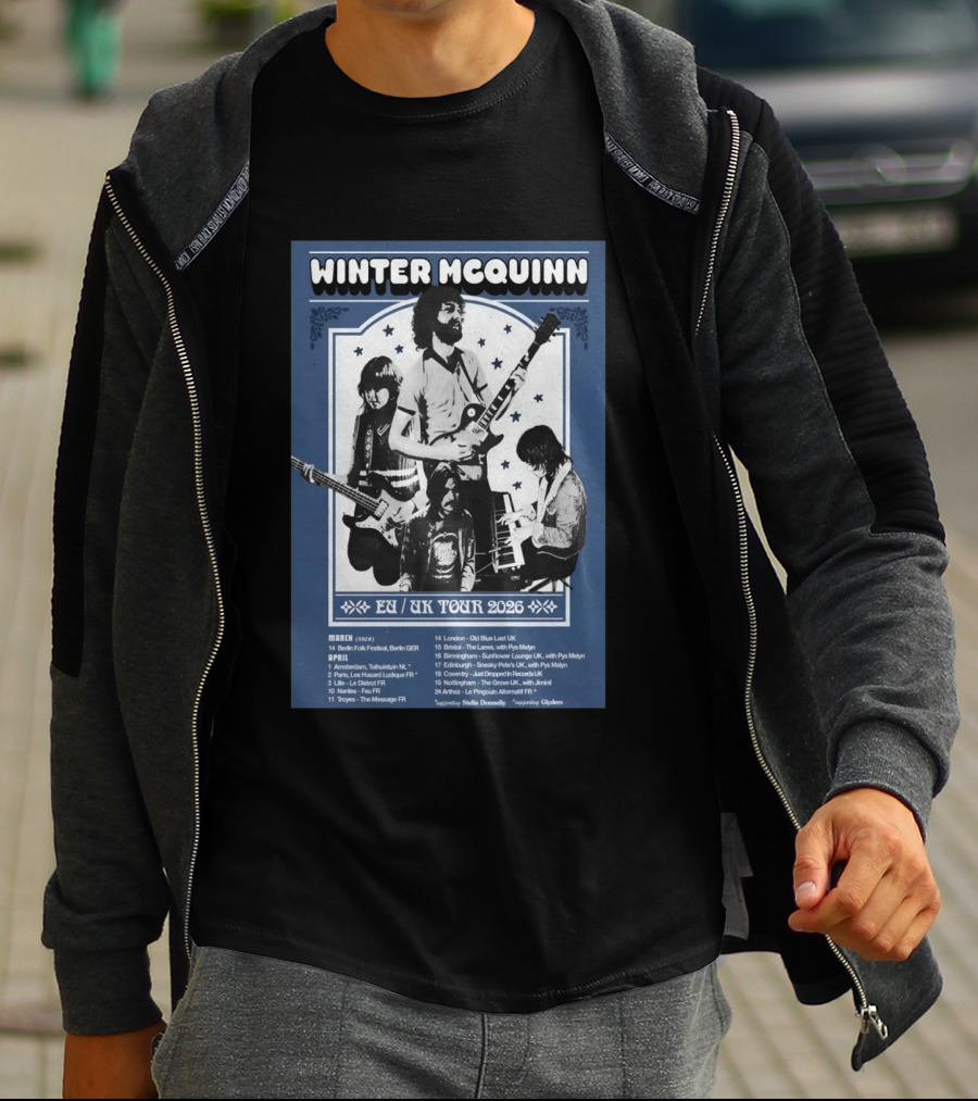 Winter McQuinn EU UK Tour 2026 Amsterdam Berlin Paris Manchester T-Shirt