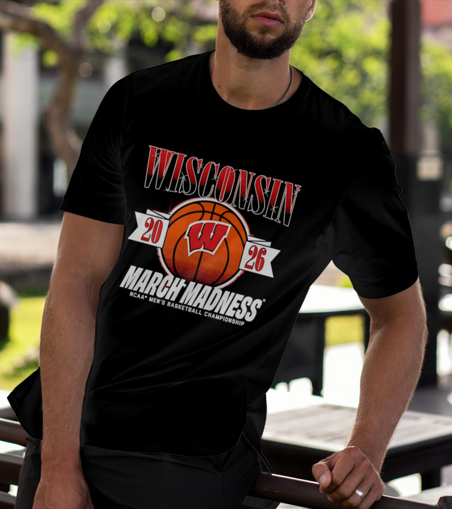 Wisconsin Badgers 2026 March Madness NCAA Men's Basketball Championship T-Shirt