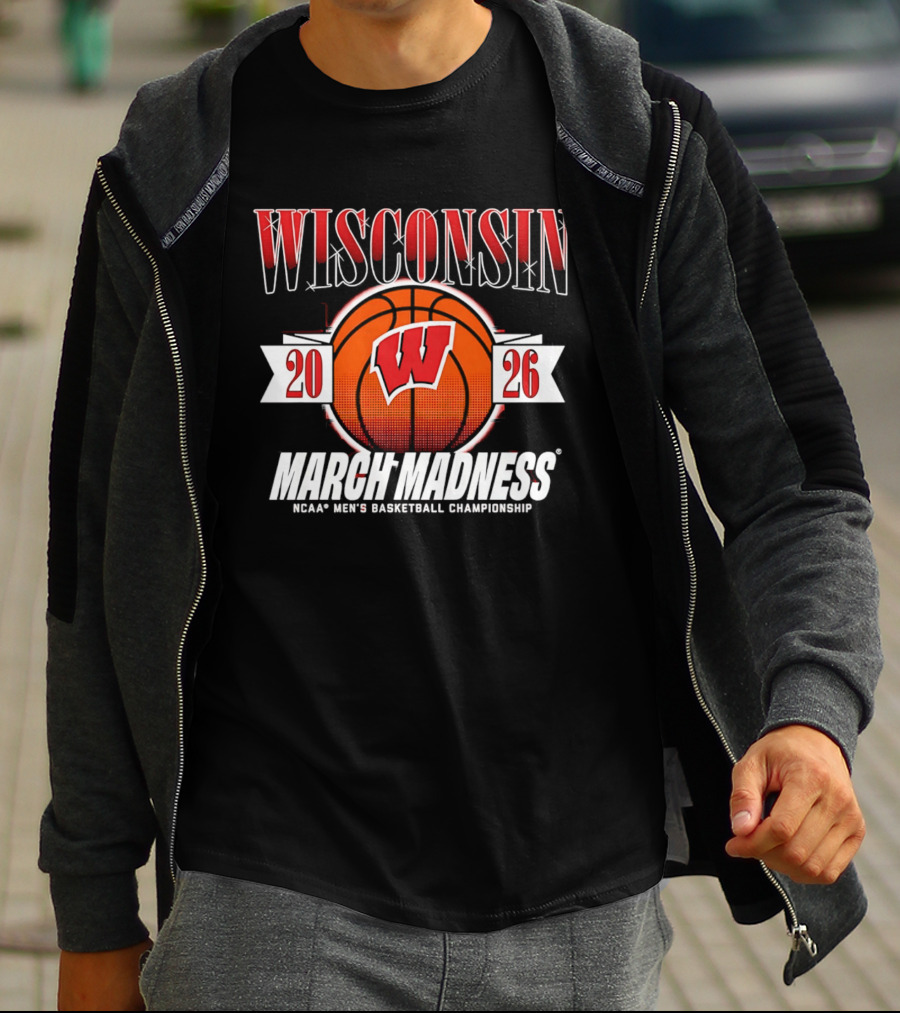 Wisconsin Badgers 2026 March Madness NCAA Men's Basketball Championship T-Shirt
