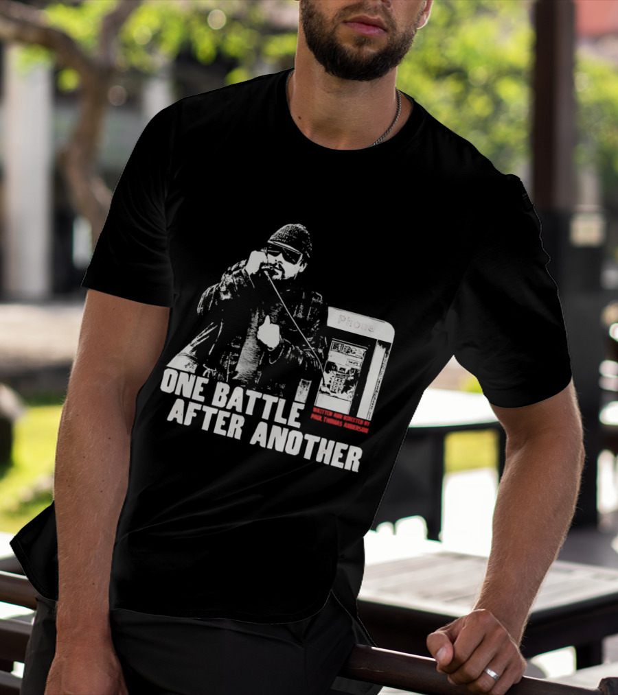 One Battle After Another Phone Booth Action T-Shirt