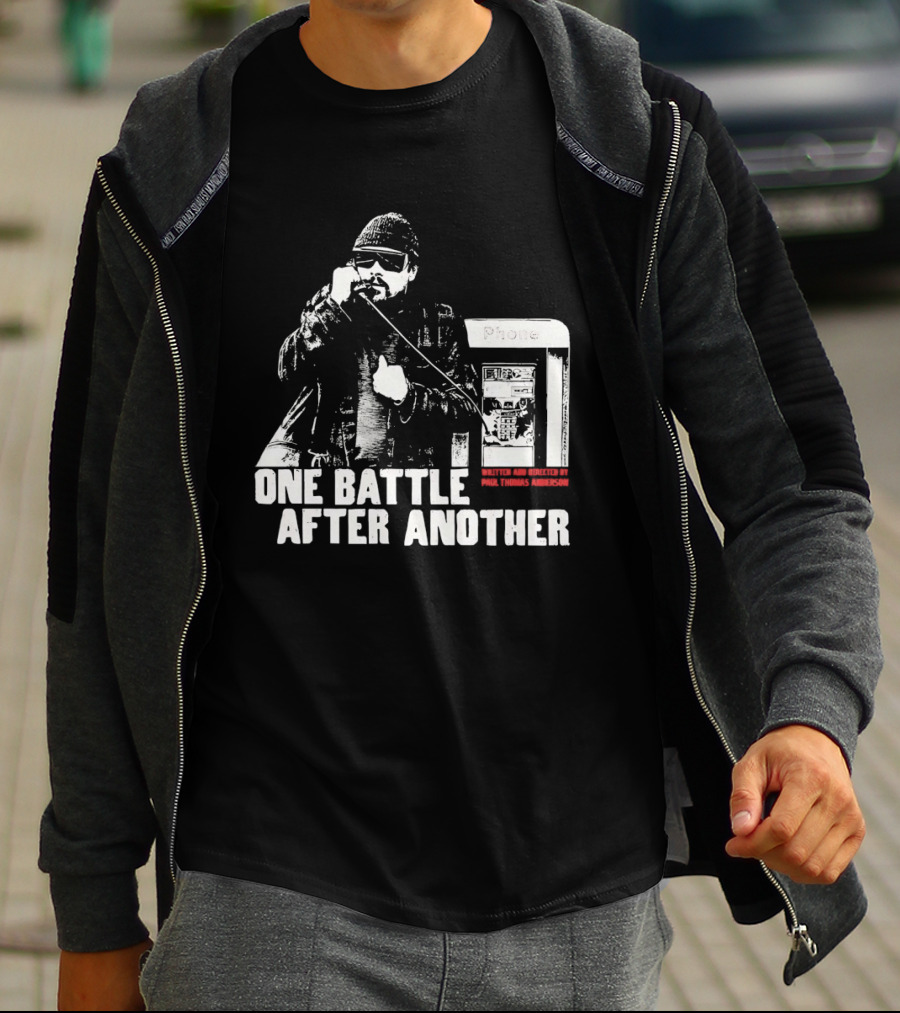 One Battle After Another Phone Booth Action T-Shirt