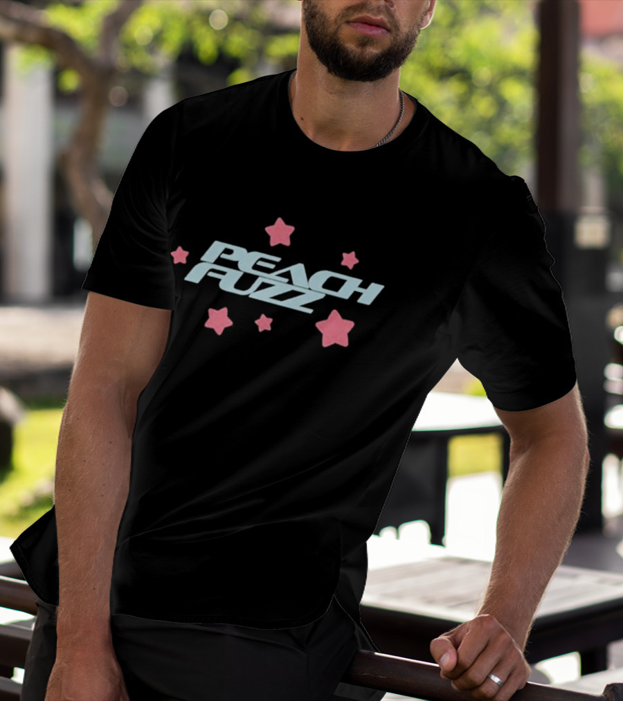 Peach Fuzz Y2K Pastel Stars Retro Aesthetic T-Shirt