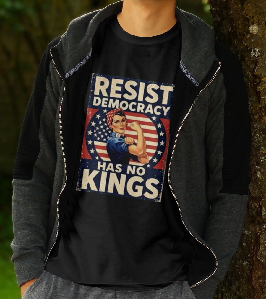 Resist Democracy Has No Kings Vintage Empowerment T-Shirt