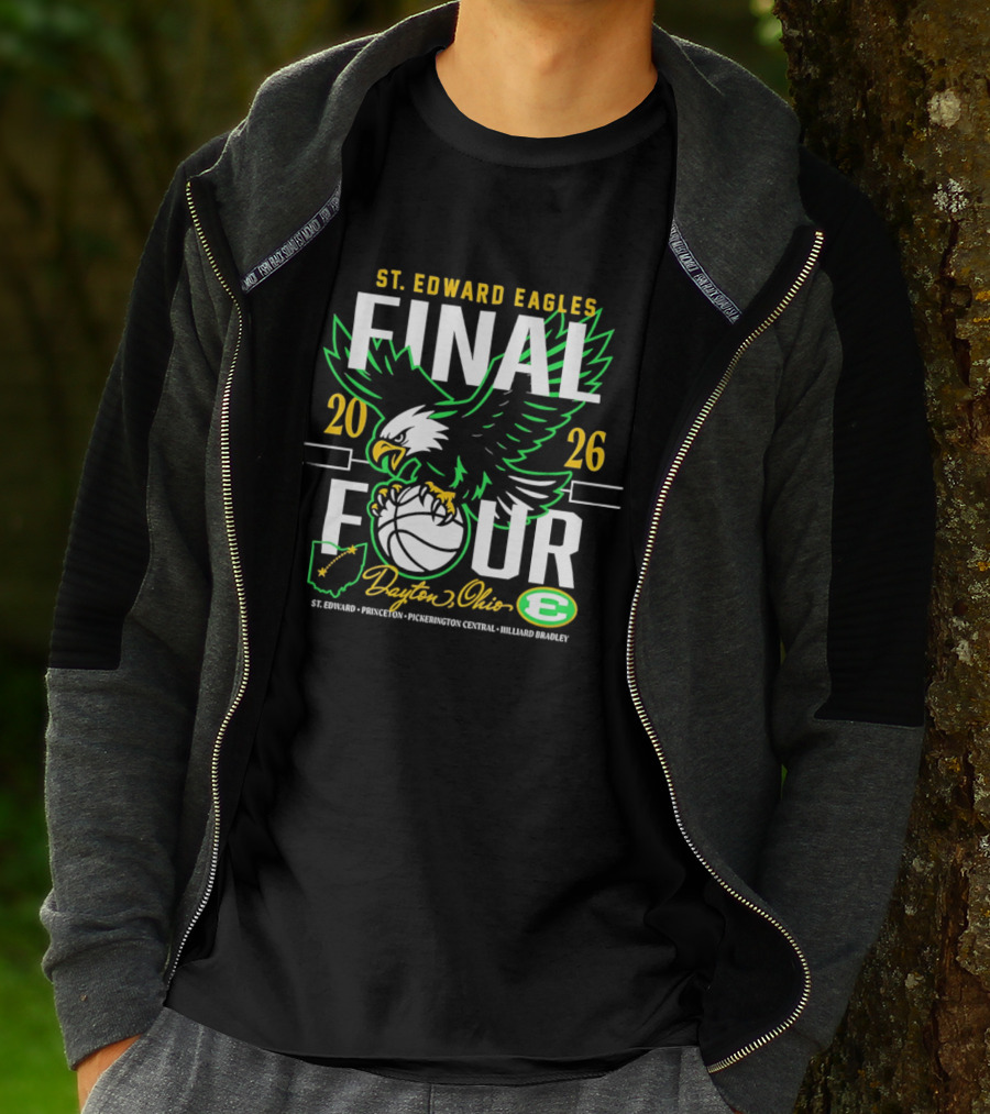 St. Edward Eagles Final Four 2026 Dayton Ohio Basketball Eagle T-Shirt