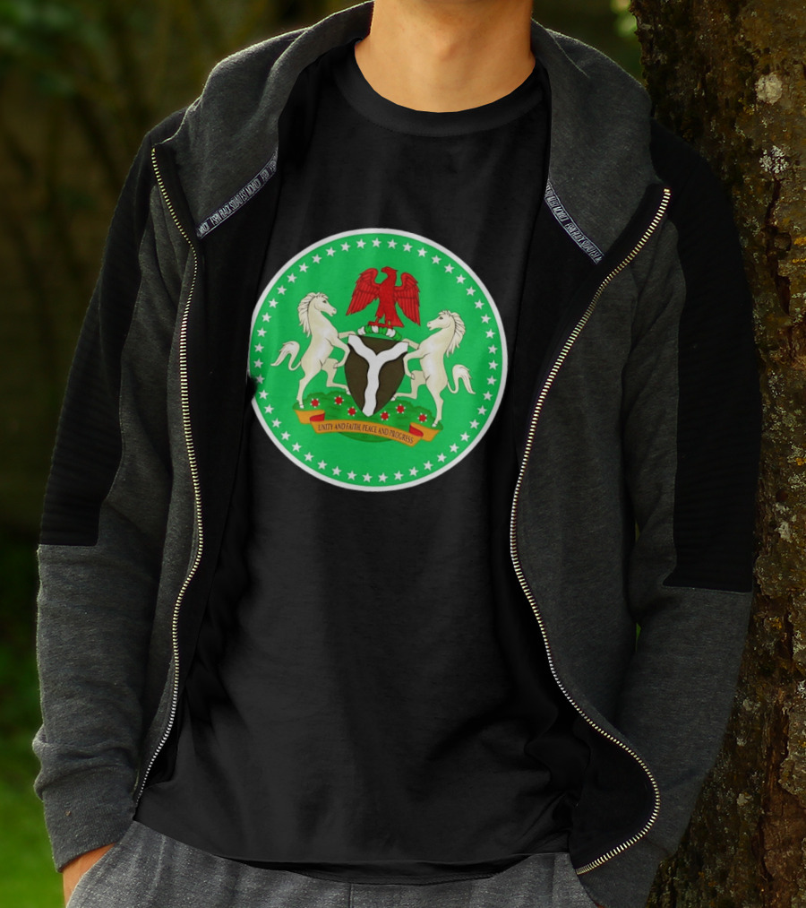 Unity Faith Peace Progress Nigeria National Coat Of Arms T-Shirt