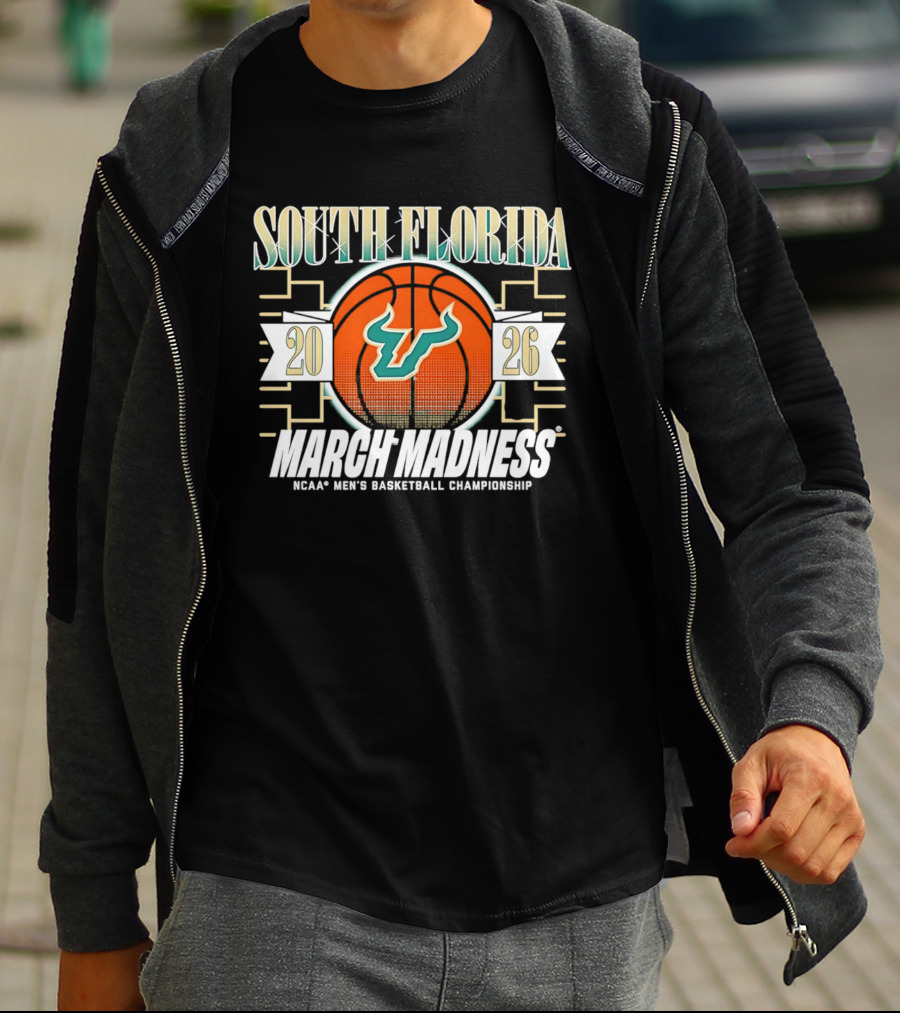 USF Bulls NCAA Men's Basketball South Florida 2026 March Madness Championship T-Shirt