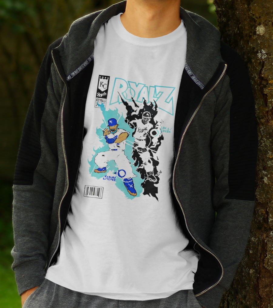 KC Royals Estévez Erceg Royalz Cartoon Baseball T-Shirt