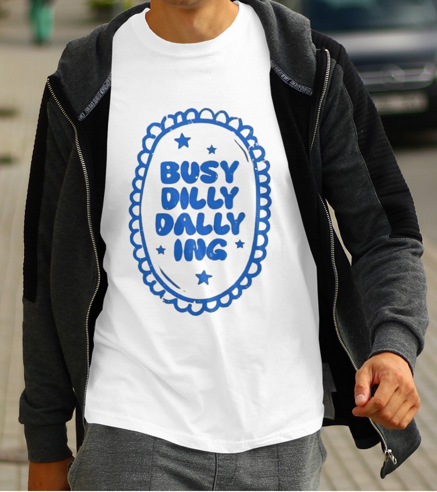 Busy Dilly Dally Inc Stars Oval Frame T-Shirt