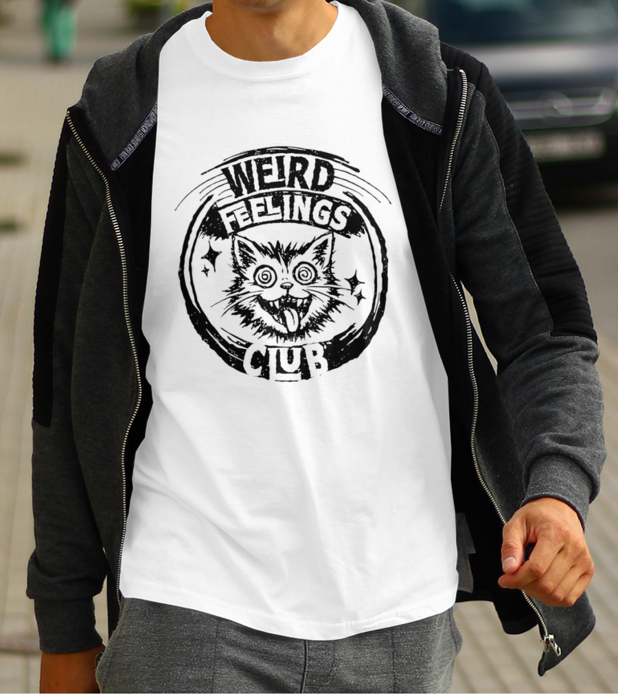 Weird Feelings Club Cat Eyes And Stars T-Shirt