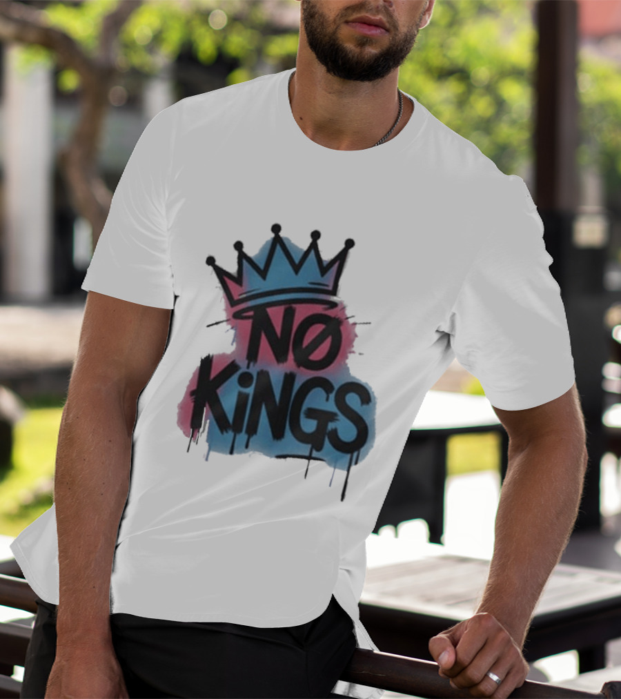 No Kings Day Graffiti Crown Street T-Shirt