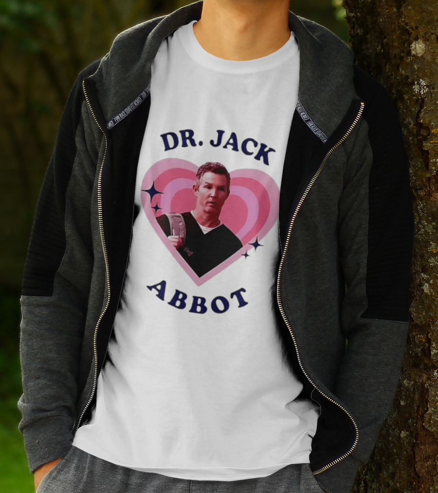 Dr. Jack Abbot Heart Retro Style Pink And Blue T-Shirt