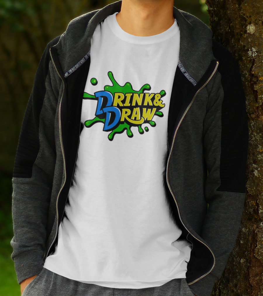 Drink And Draw Splatter Art Event T-Shirt