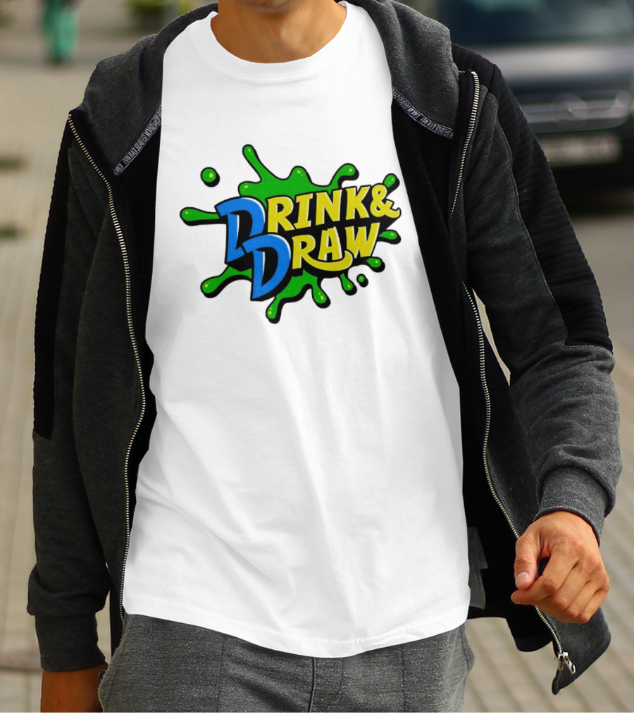 Drink And Draw Splatter Art Event T-Shirt