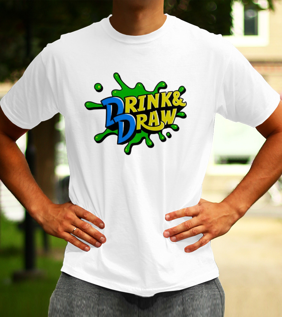Drink And Draw Splatter Art Event T-Shirt