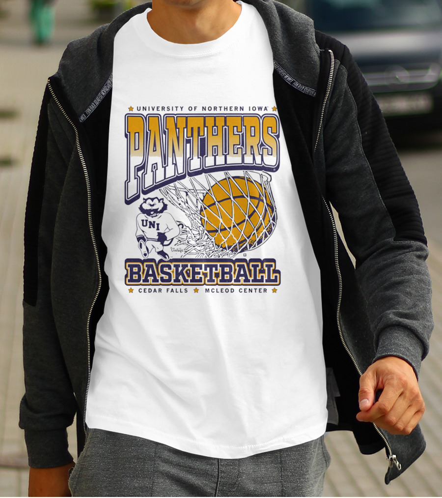 University Of Northern Iowa Panthers Basketball Cedar Falls McLeod Center UNI Panthers T-Shirt