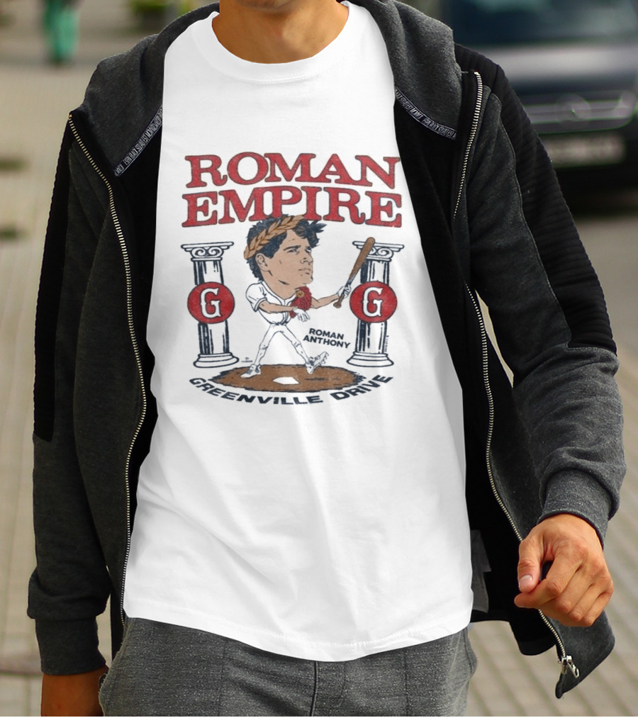 Roman Empire Greenville Drive Roman Anthony Baseball Player T-Shirt