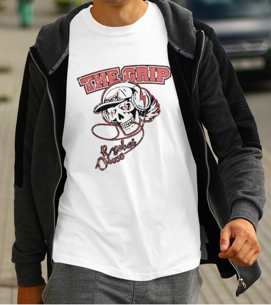 Ryohei Oiwa New Japan Pro Wrestling The Grip Thunderbolt Skull T-Shirt