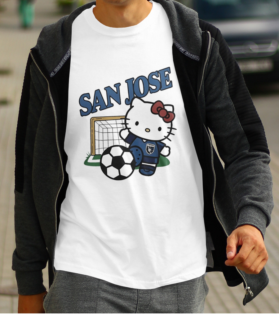 San Jose Earthquakes FC Hello Kitty Soccer Collaboration T-Shirt