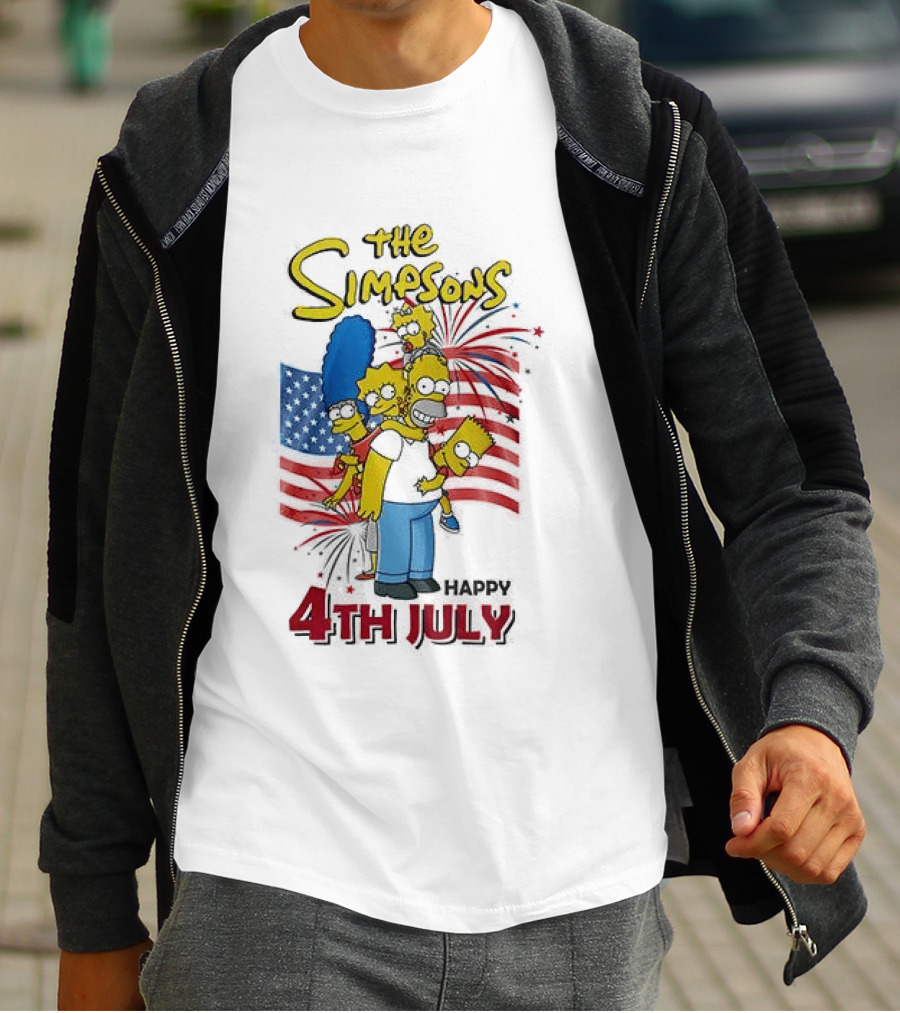 The Simpsons 4th July 250th USA Anniversary Celebration T-Shirt