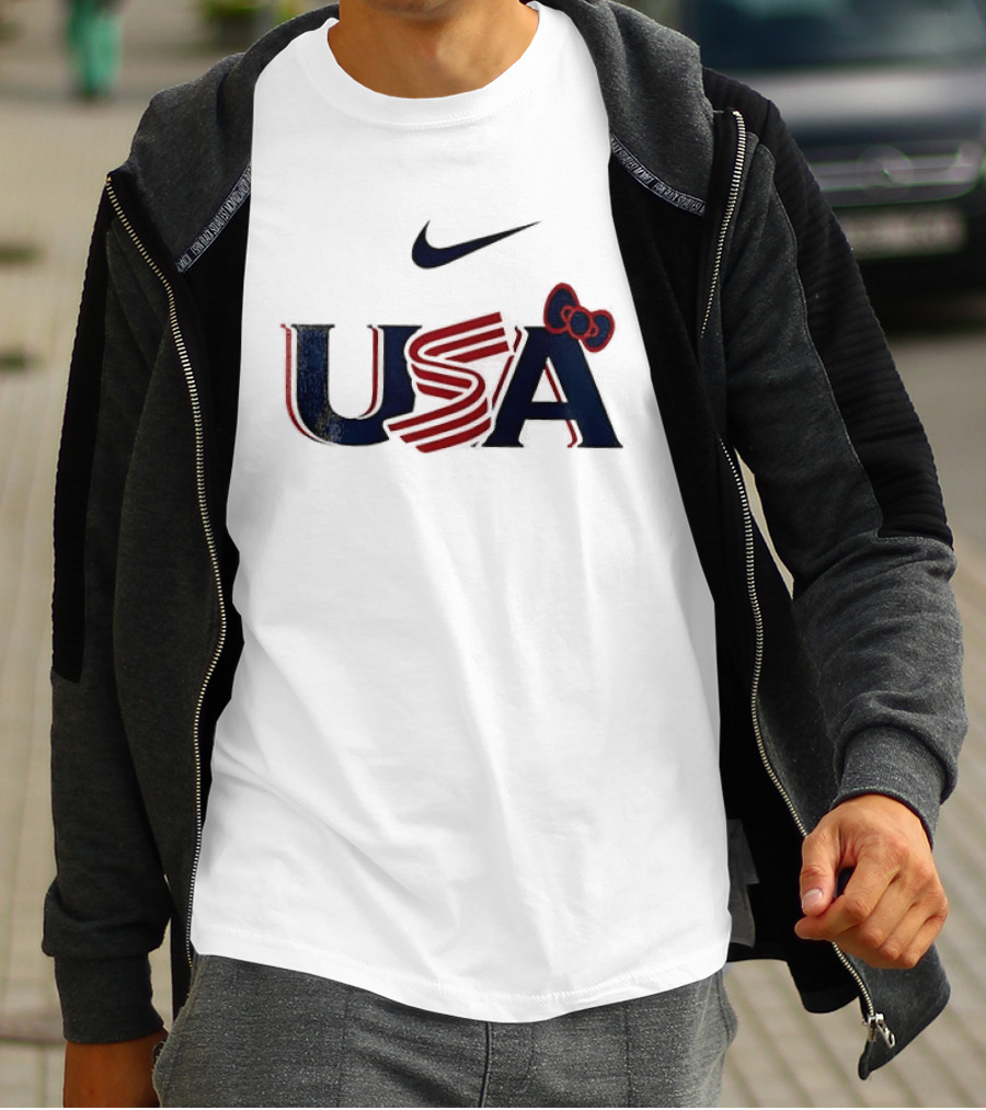 Nike USA Hello Kitty Collaboration Baseball T-Shirt