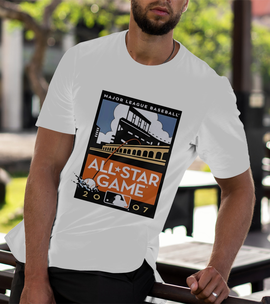 Major League Baseball All Star Game 2007 Stadium Illustrations T-Shirt