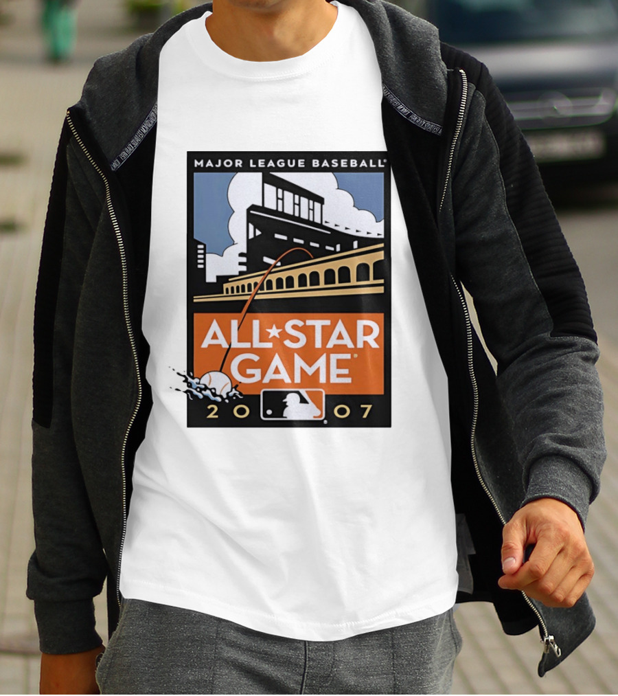 Major League Baseball All Star Game 2007 Stadium Illustrations T-Shirt