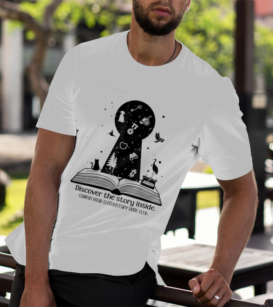 Cowan Road Elementary Book Club Discover The Story Inside Keyhole T-Shirt
