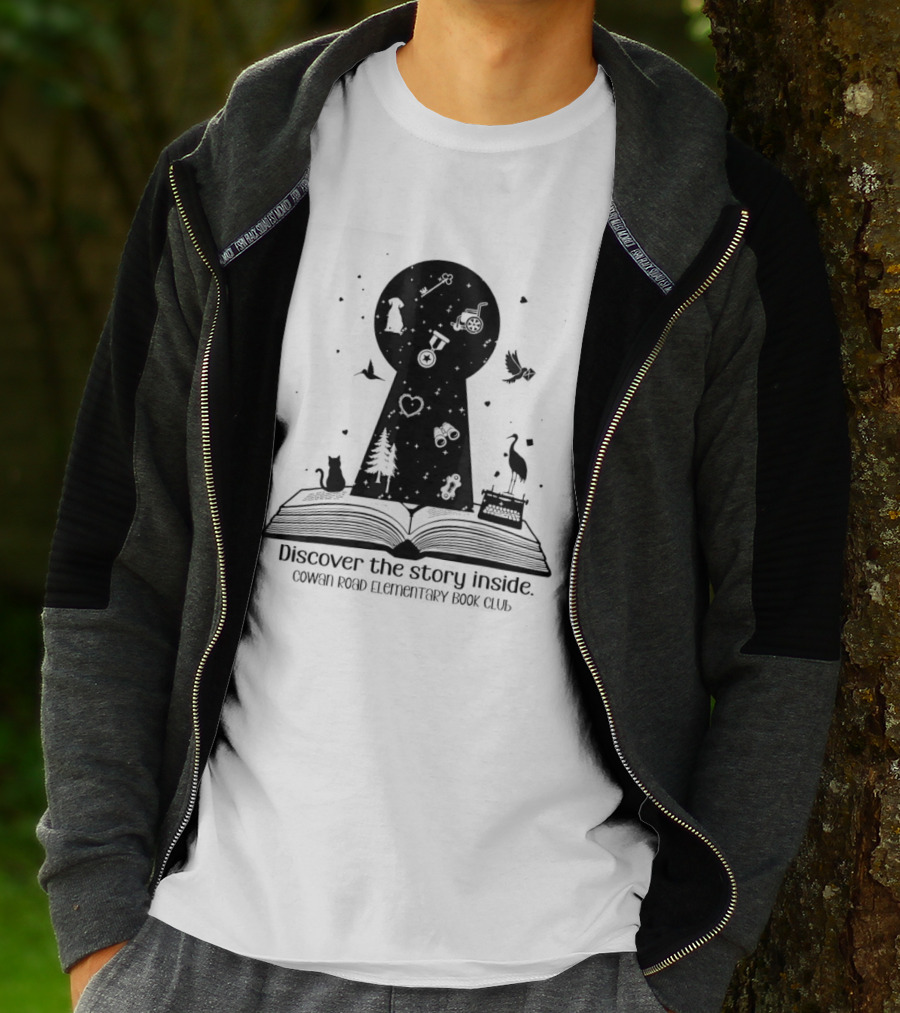 Cowan Road Elementary Book Club Discover The Story Inside Keyhole T-Shirt