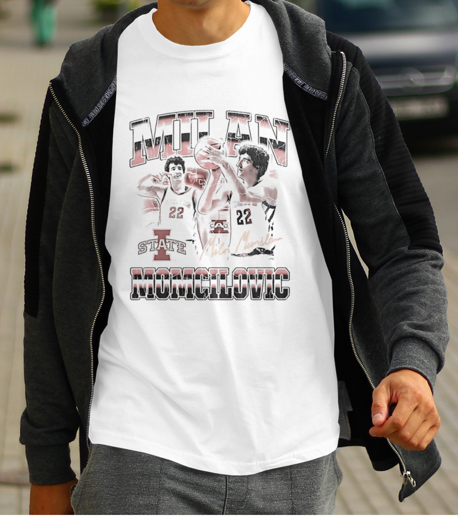 Milan Momcilovic Iowa State Cyclones Basketball Signature Number 22 T-Shirt