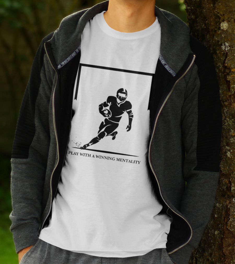 American Rugby Union Play With A Winning Mentality T-Shirt